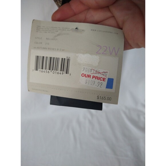 NWT Liz Claiborne Jacquard Blazer Jacket Overcoat Sz 22 Paisley Classic Whimsy - Picture 14 of 15